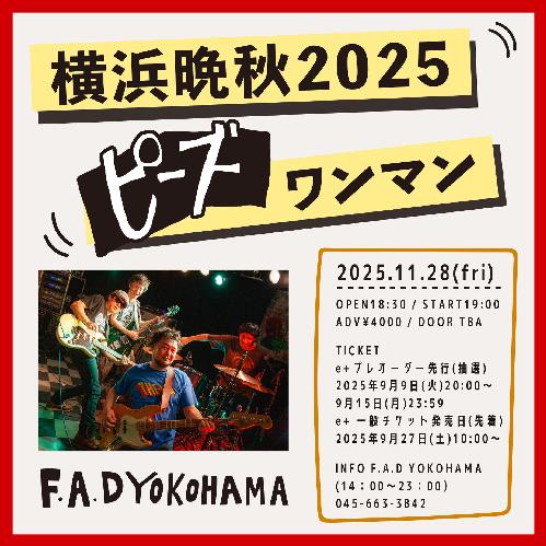 横浜晩秋2025 ピーズワンマン